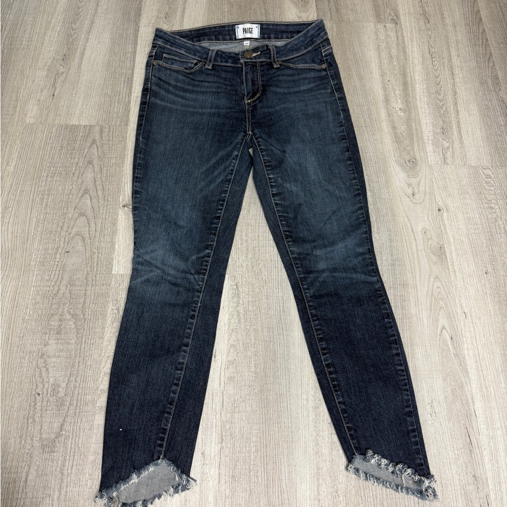 PAIGE Women's Ankle Jeans in Dark Indigo